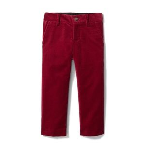 Janie and Jack Baby Boys Christmas Velvet Pants Red 2T.  Worn three times!
